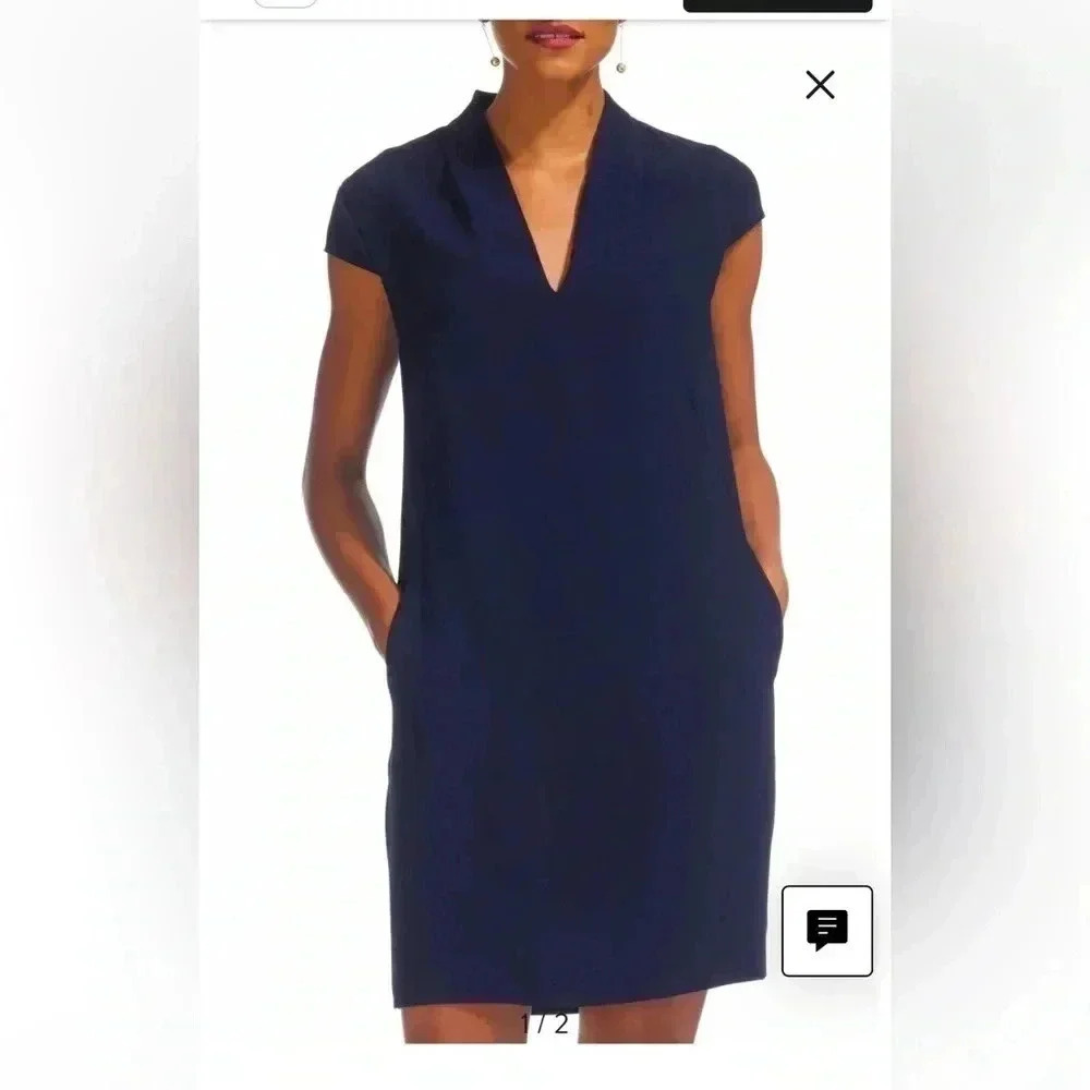 Paige Crepe Shift Dress Whistles black